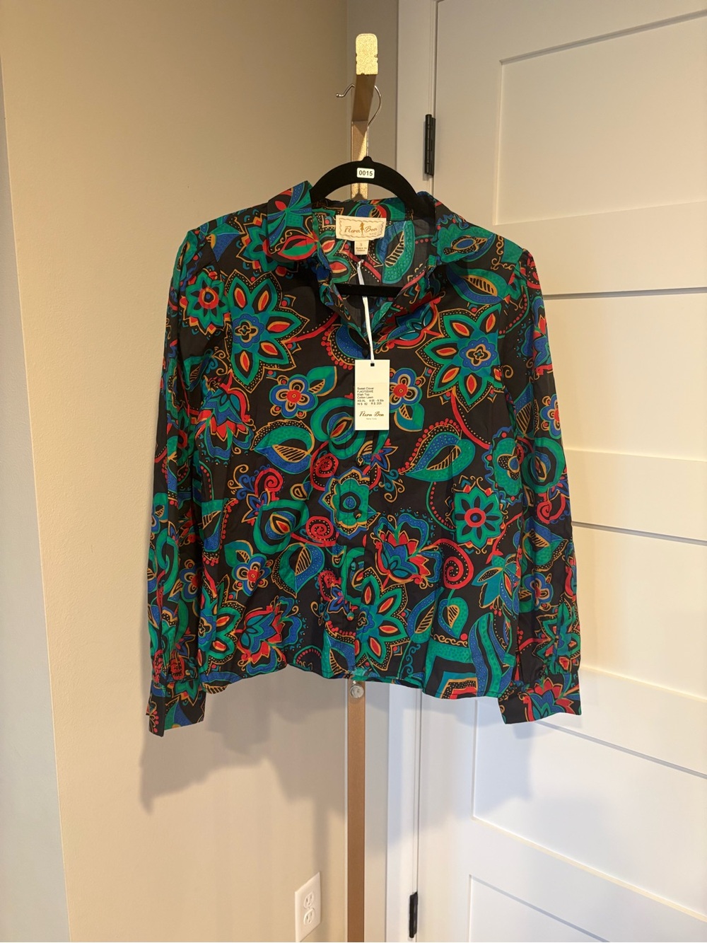 Flora Bea Eliah Cotton Top. Size S Fits like M. PTP 19 Inches. NWT. MSRP $205